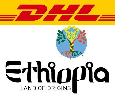 dhl logo with ethiopia land of origins