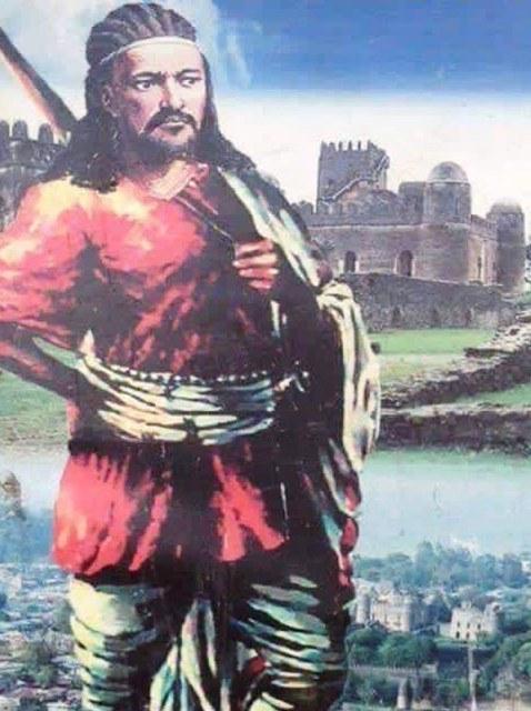 emperor tewodros overlooking city