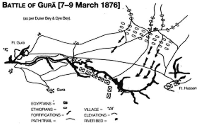 ethiopian egyptian war battle of gura map