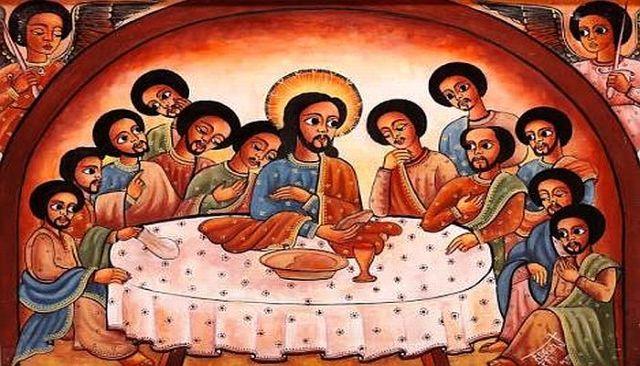 ethiopian old painting of jesus