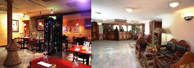 queen of sheba hotel lobby and dining area in ethiopia