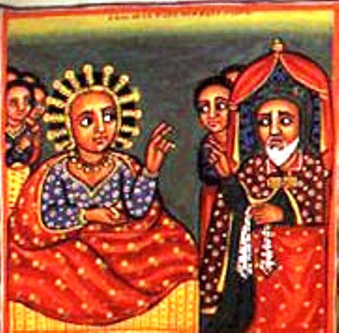 sheba solomon ethiopian painting