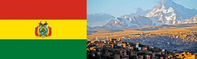 flag of bolivia and la paz