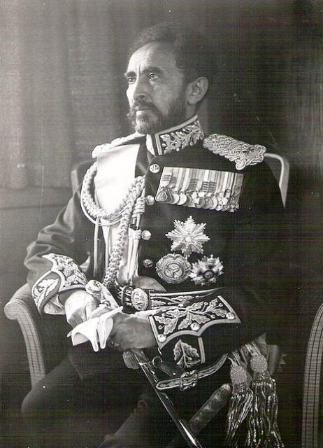 emperor haile selassie with full regalia