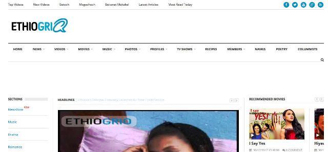 ethiogrio website homepage