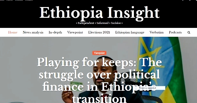 ethiopia insight website homepage