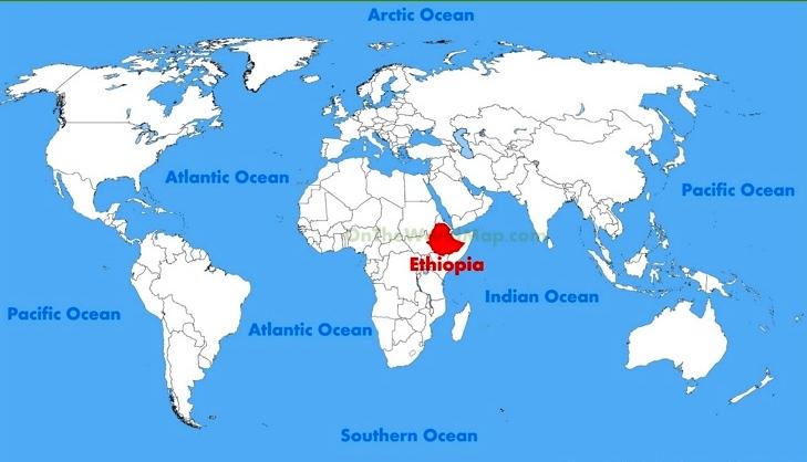 ethiopia location in the world map