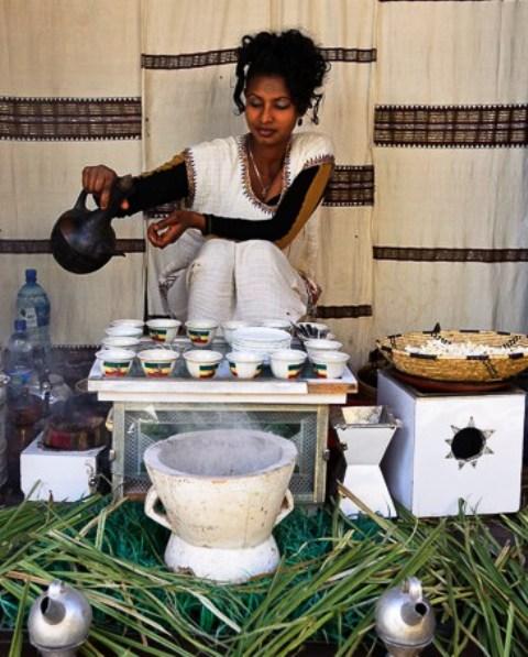 ethiopian coffee ceremony beautiful girl