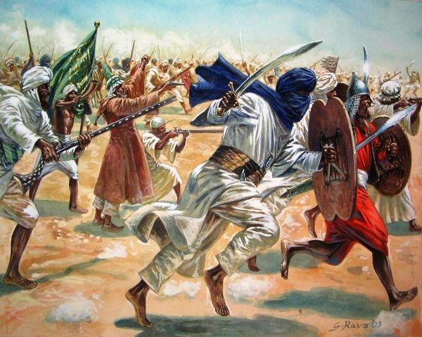 ethiopian mahdist war dervishes attacking