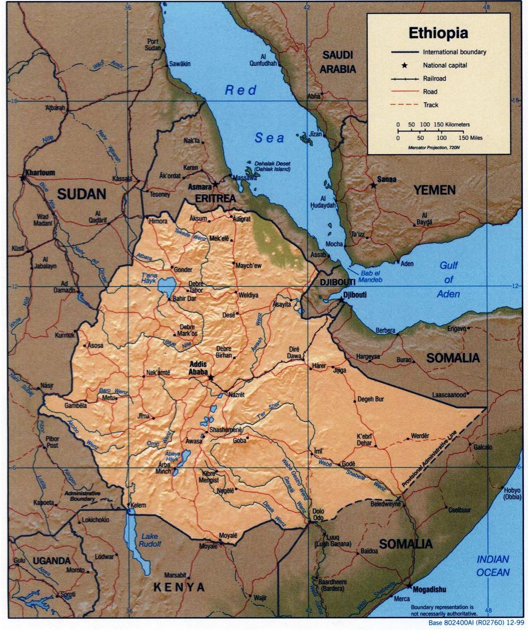 ethiopian map from 1999