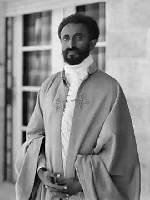 emperor haile selassie posing for photograph