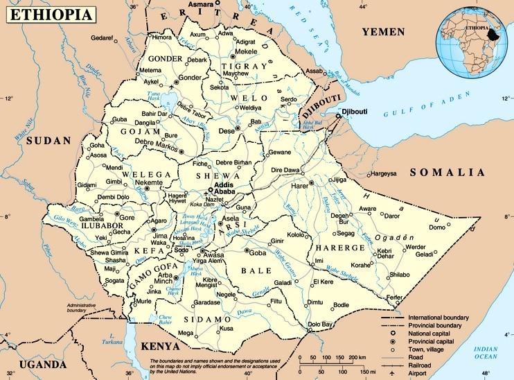 new ethiopian political map