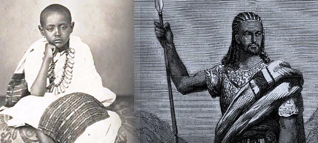 prince alemayehu with father tewodros