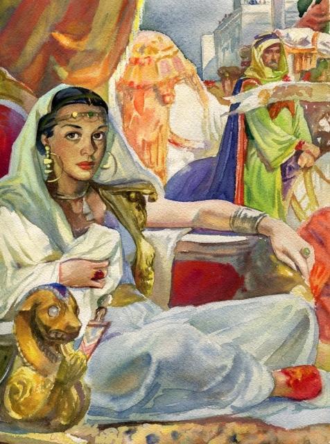 queen sheba travelling in royal caravan